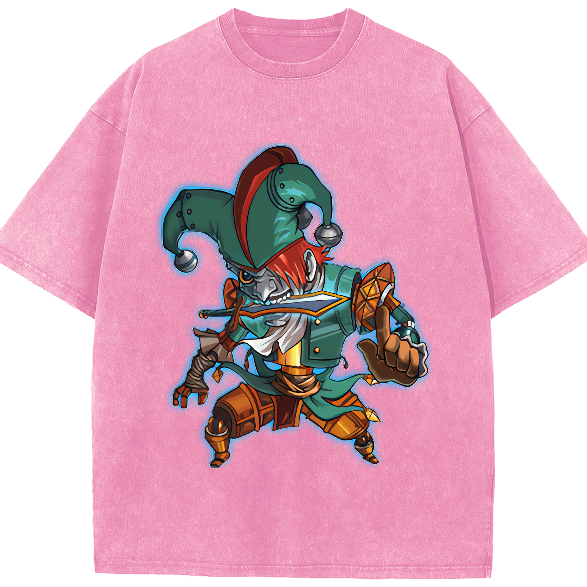 リーグ・オブ・レジェンド League of Legends LOL 綿100% ヴィンテージ風 半袖Tシャツ（フロントプリント）